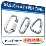 Maillons rapides INOX CE + charge marquée